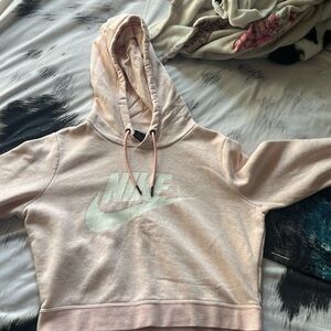 Pink Nike cropped sweater
